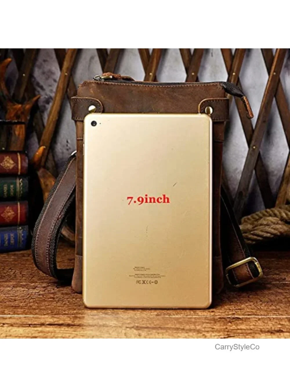 Genuine Leather Mens Messenger Bag Crossbody Shoulder Satchel Adjustable Strap